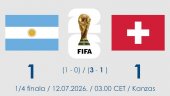 Argentina posle produžetaka savladala Švajcarsku i izborila polufinale